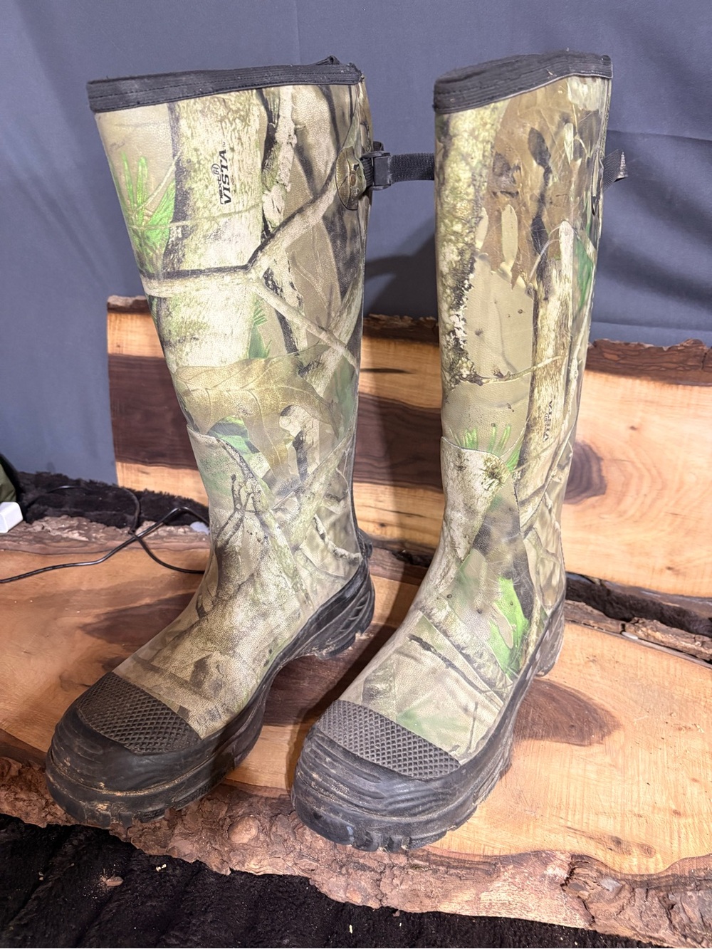 Can am Men's Camouflage Tall Rain & Snow Boots - Green/Brown